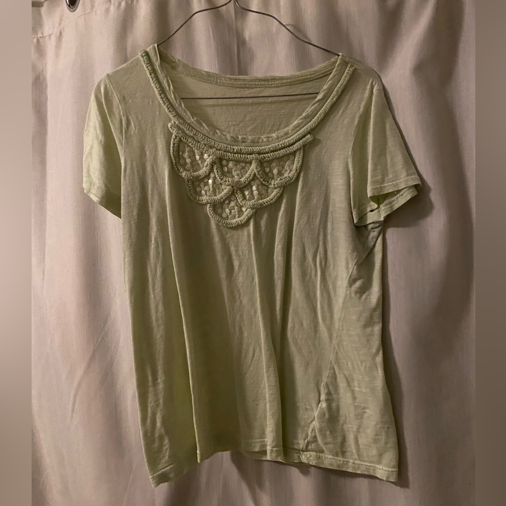 Cute Laura Scott Pastel Green Top
